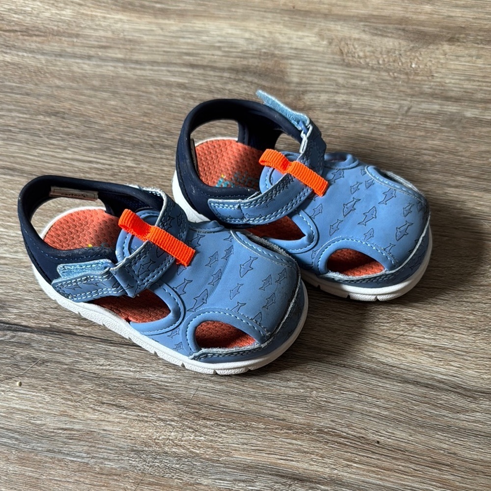 Kids Blue and Orange Sandals